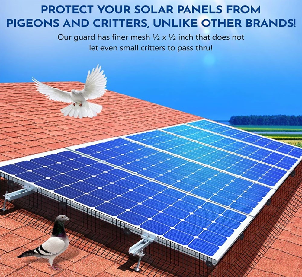 Solar panel mesh guard description Solar panel mesh guard description